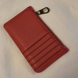 Red Faux Leather Wallet